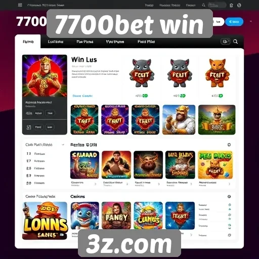 Interface do usuário do 7700bet win é intuitiva